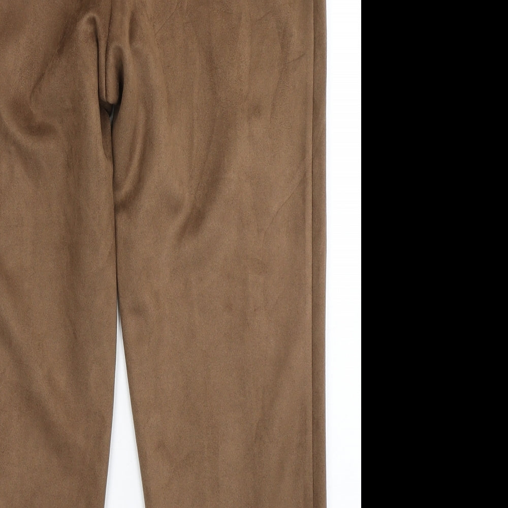 Womens UK Size 16 Afibel Regular Fit Capri Brown Trousers