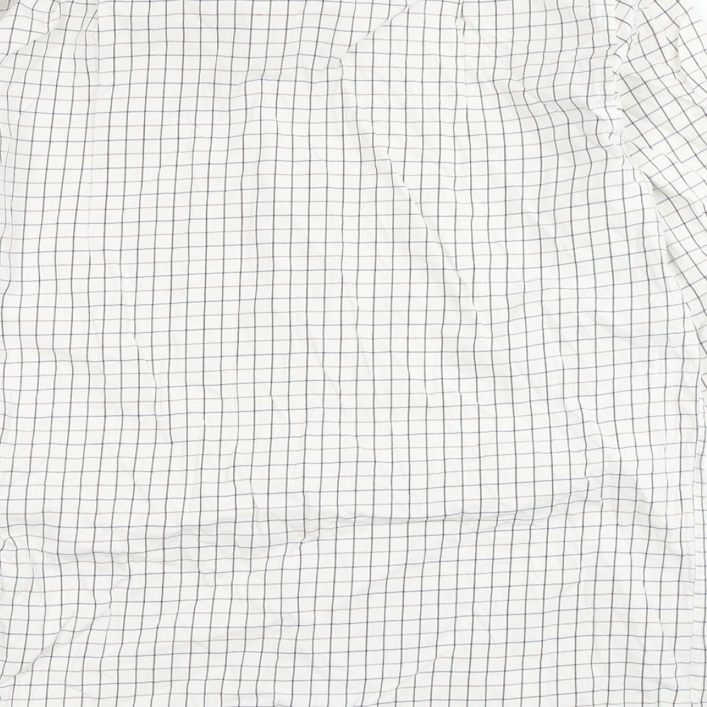 Mens UK Size 16.5 kwg Beige Button-Up Long Sleeve Casual Shirt