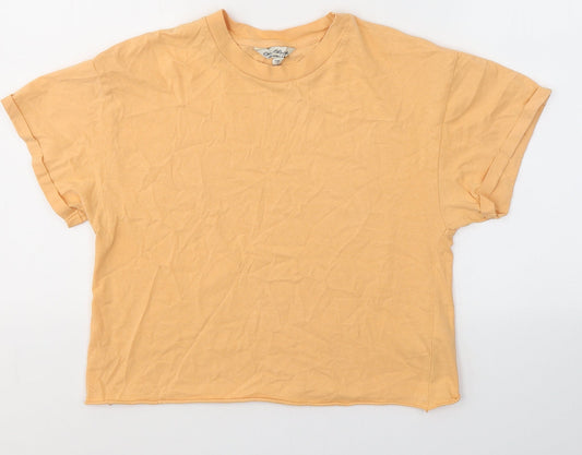 Womens UK Size S Miss Selfridge Orange Basic T-Shirt