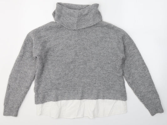 Womens UK Size S New Look Grey Pullover Jumper