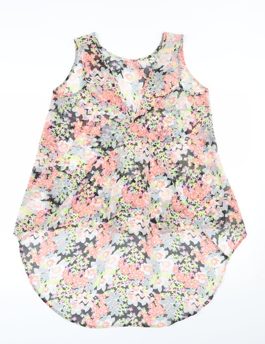 Womens UK Size 10 Oasis Multicoloured Basic Blouse