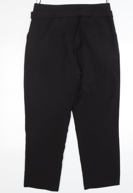 New Look Womens Black Polyester Trousers Size 14 L28 in Regular