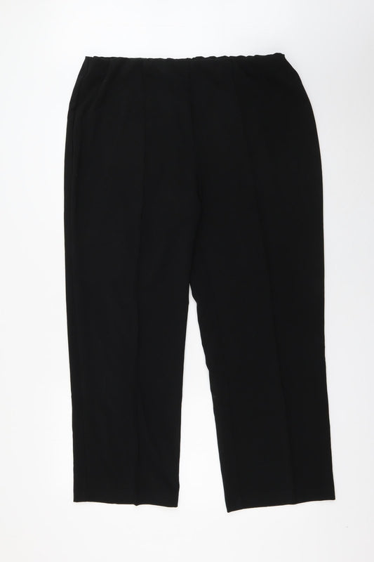 Womens UK Size 18 Isle Regular Fit Black Trousers