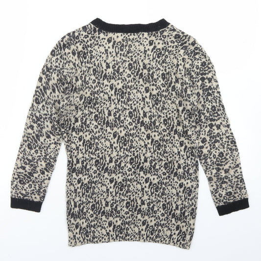 Womens UK Size 6 Topshop Beige Pullover Jumper