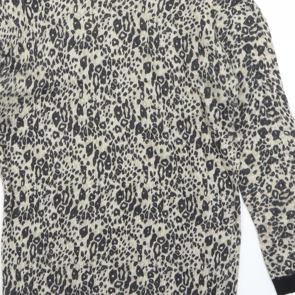 Womens UK Size 6 Topshop Beige Pullover Jumper
