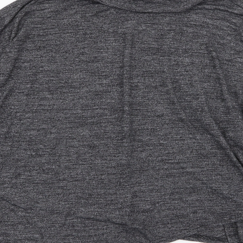 Red London Womens Grey Roll Neck Viscose Pullover Jumper Size S