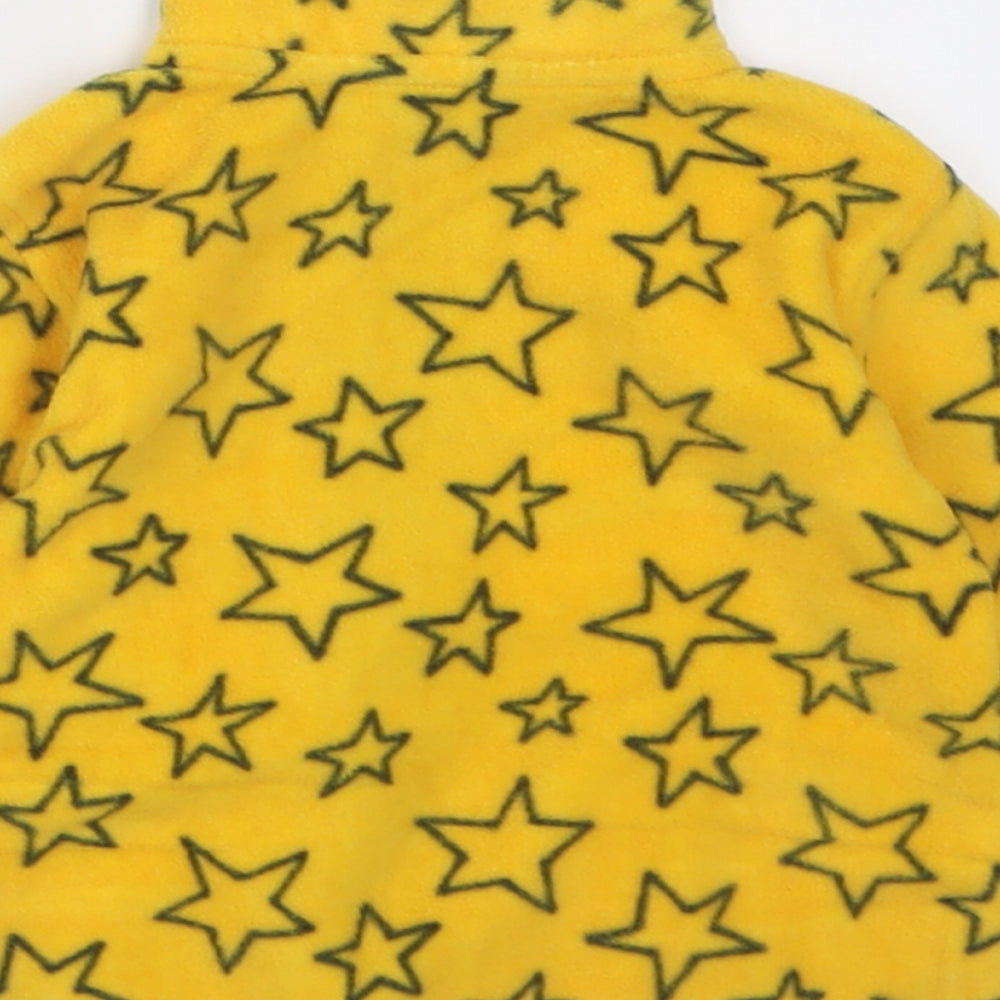 Dunnes Stores Boys Yellow Geometric Polyester Full Zip Jumper Size 6-9 Months Zip - Star Pattern