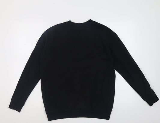 H&M Womens Black Cotton Pullover Sweatshirt Size S Pullover