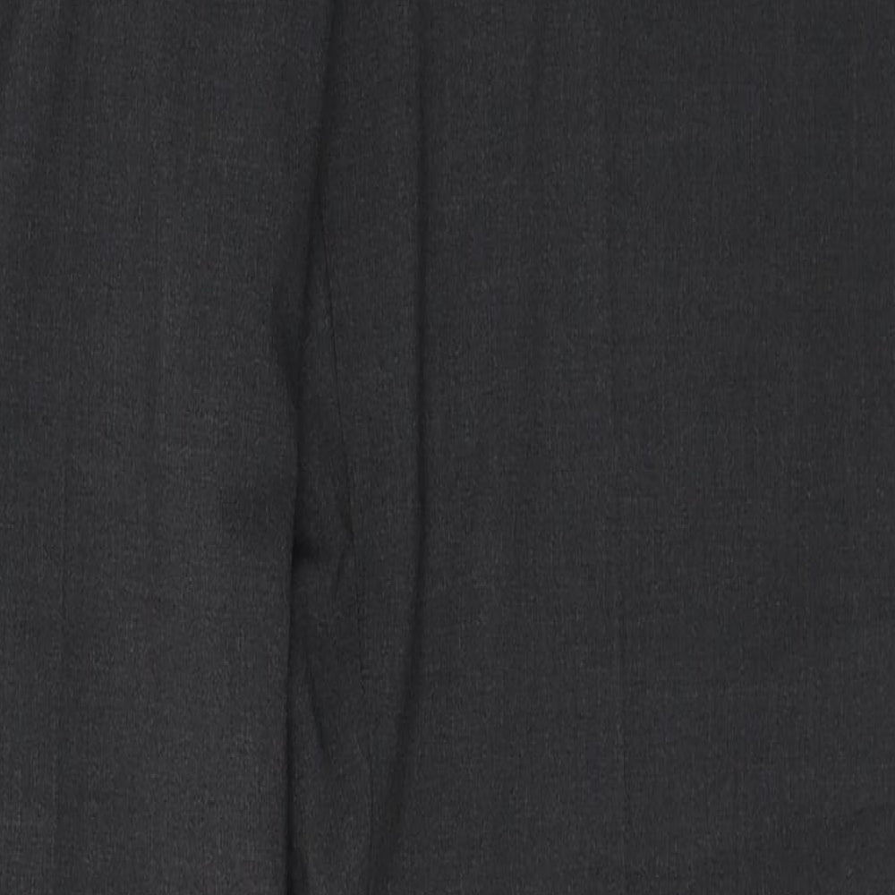 Marks and Spencer Womens Grey Polyester Trousers Size 14 L32 in Regular
