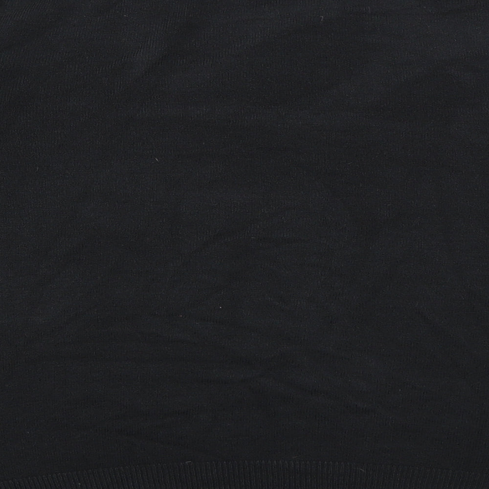 BHS Mens Black Crew Neck Acrylic Pullover Jumper Size M