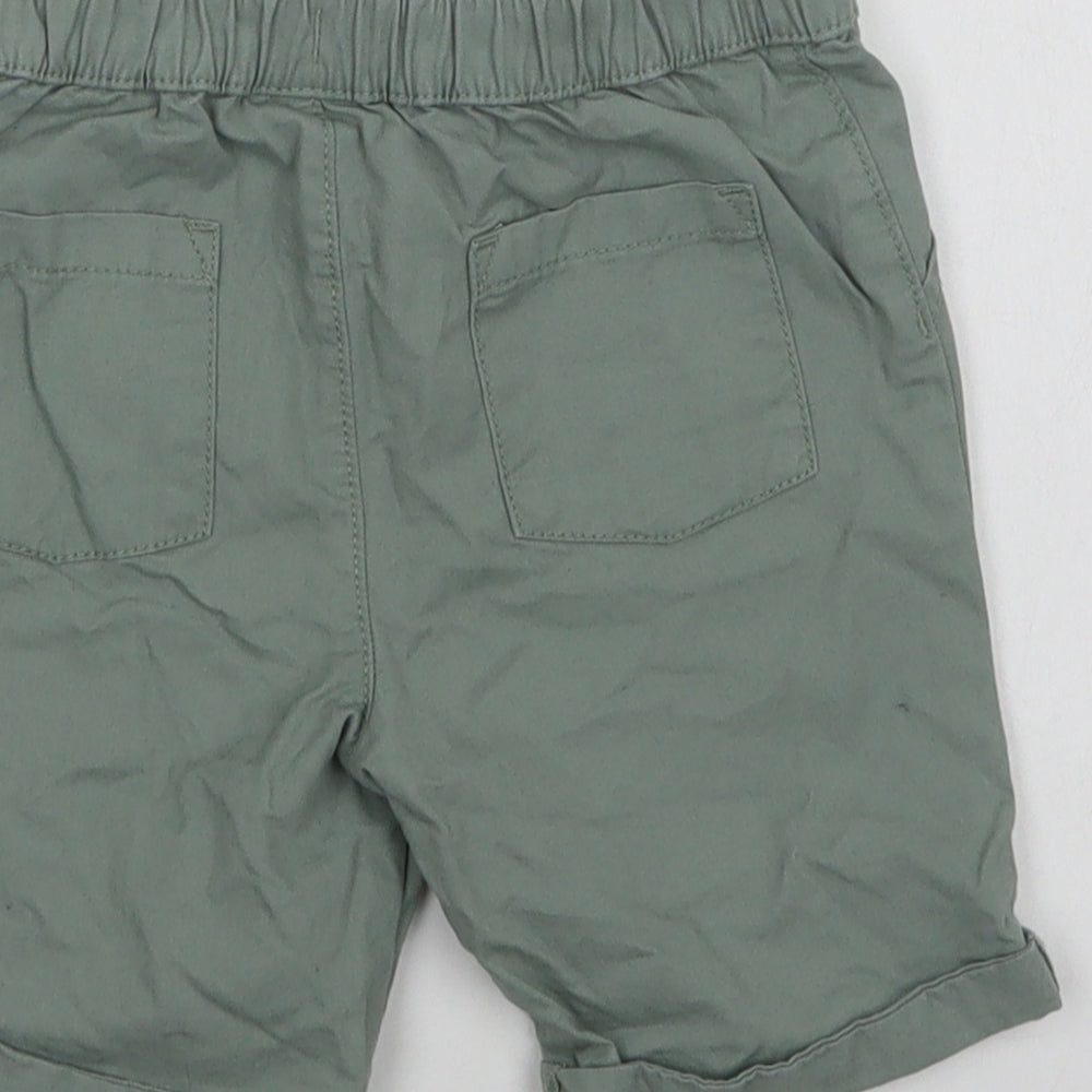 F&F Baby Green Cotton Cropped Trousers Size 18-24 Months Button