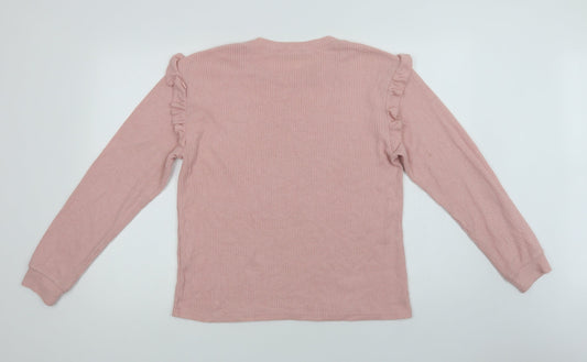 Womens UK Size M New Look Pink Shrug Jumper