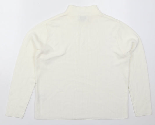 Womens UK Size 18 Emreco White Pullover Jumper