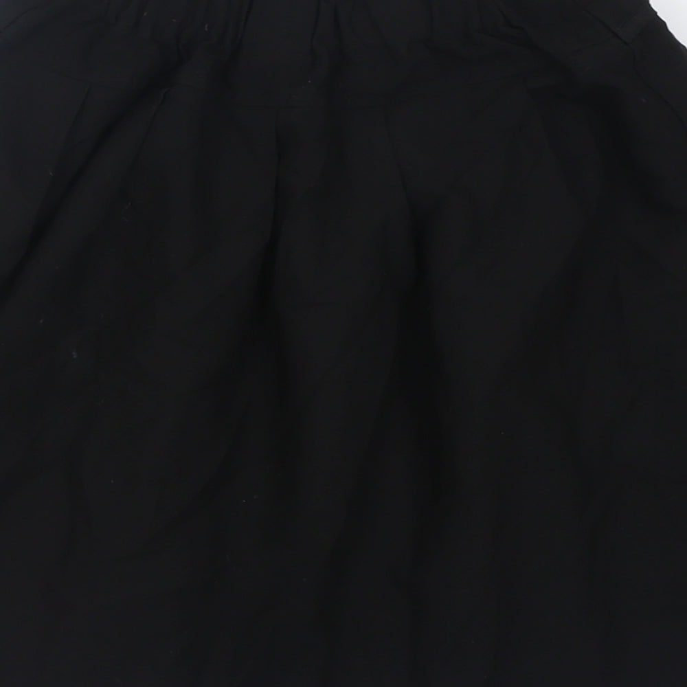 TU Girls Black Polyester A-Line Skirt Size 9 Years Regular Pull On - School Wear