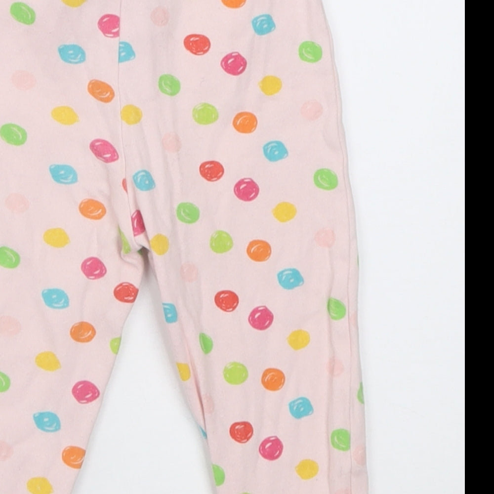 In the Night Garden Girls Pink Polka Dot Cotton Pyjama Pants Size 12-18 Months Pullover