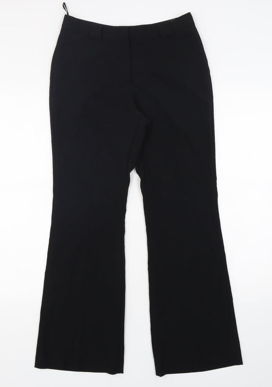 Womens UK Size 8 Marks and Spencer Regular Fit Black Trousers