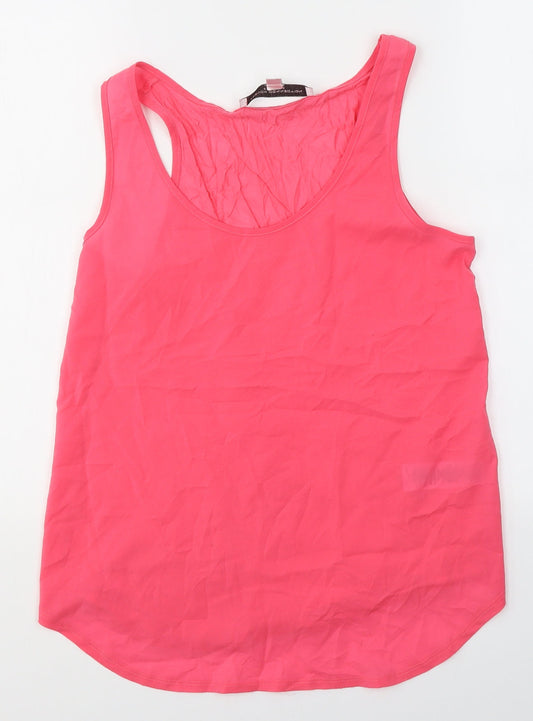 Womens UK Size XS French Connection Pink Basic Tank