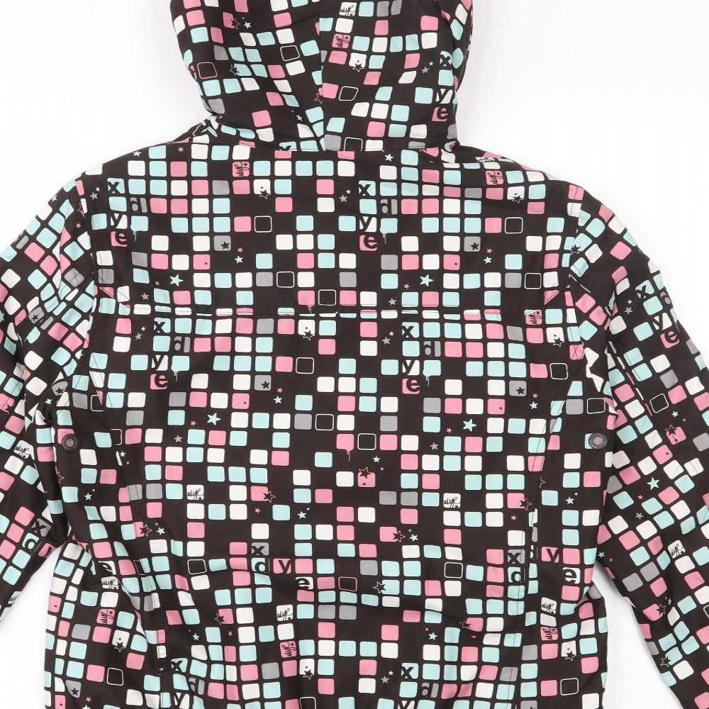Xdye Womens Multicoloured Geometric Jacket Size L Zip