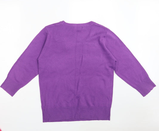 Womens UK Size M Ellie Louise Purple Pullover Jumper