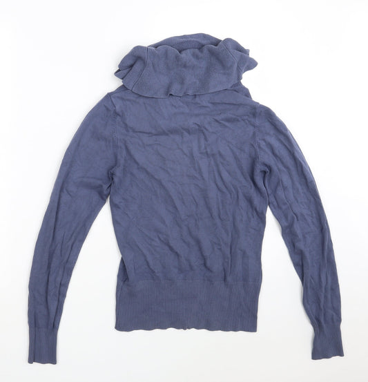 Florence & Fred Womens Blue High Neck Viscose Pullover Jumper Size 8