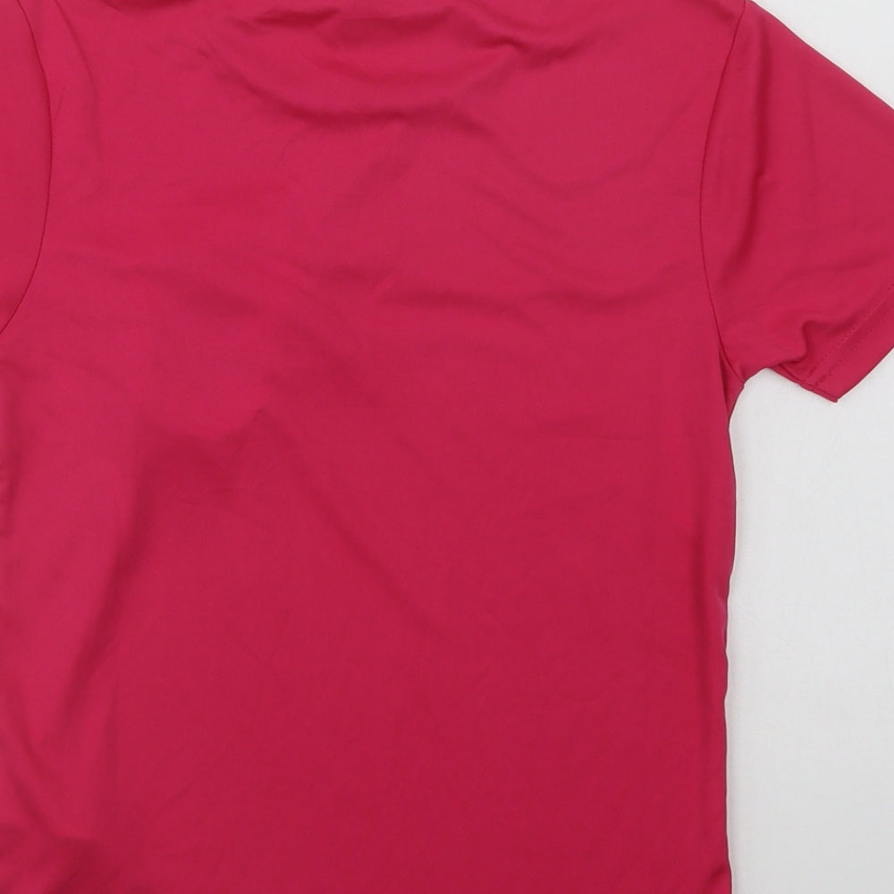Awdis Girls Pink Polyester Basic T-Shirt Size 5-6 Years Crew Neck - Build, Believe, Achieve