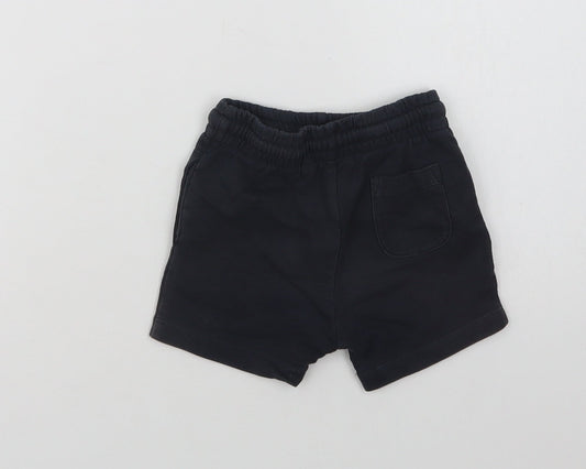 NEXT Baby Blue Cotton Cropped Trousers Size 12-18 Months Drawstring