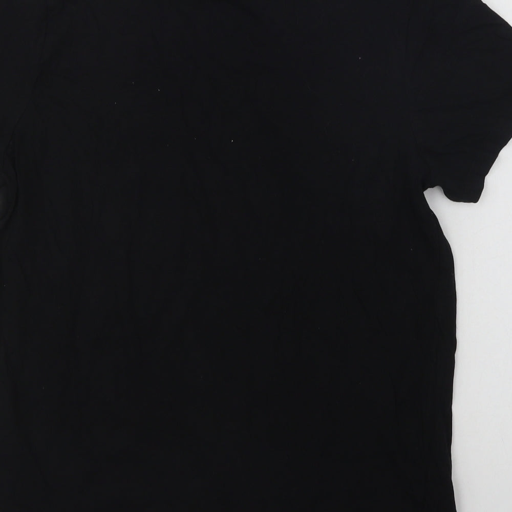 George Womens Black Cotton Basic T-Shirt Size 8 Crew Neck - Sleigh All Day