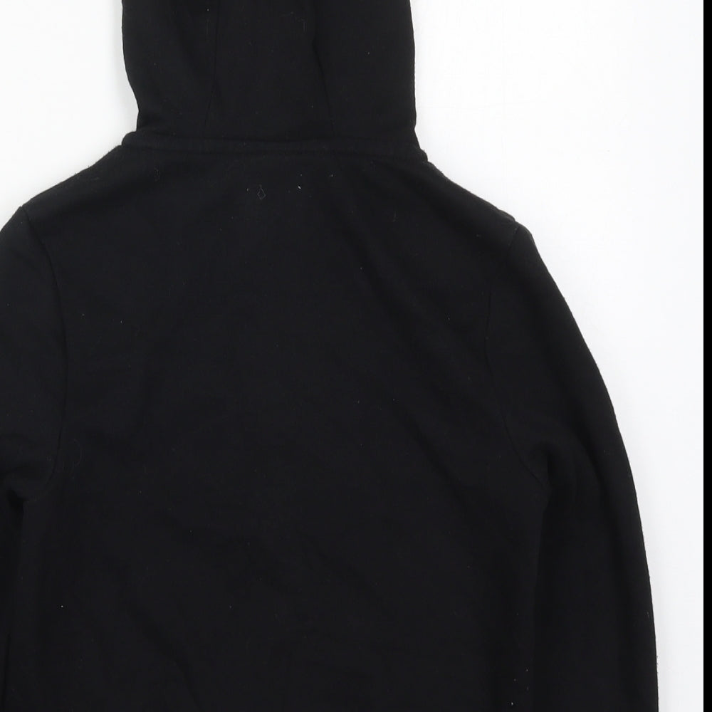 Jeff&Co Boys Black Cotton Full Zip Hoodie Size 7-8 Years Zip
