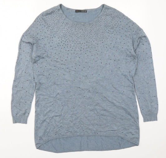 Womens UK Size 10 Atmosphere Blue Pullover Jumper
