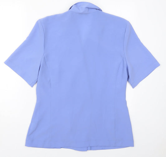 House of Fraser Womens Blue Jacket Size 12 Button