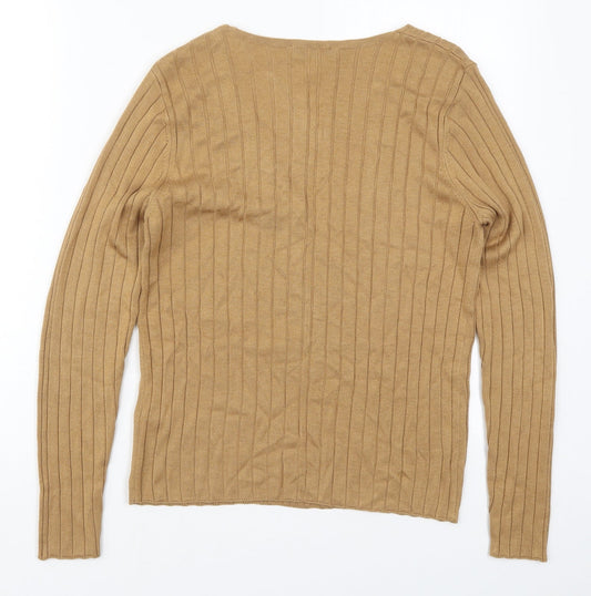 Womens UK Size M Topshop Brown Pullover Jumper