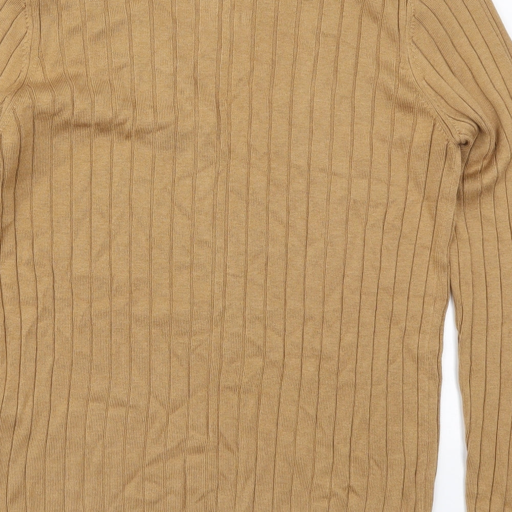 Womens UK Size M Topshop Brown Pullover Jumper
