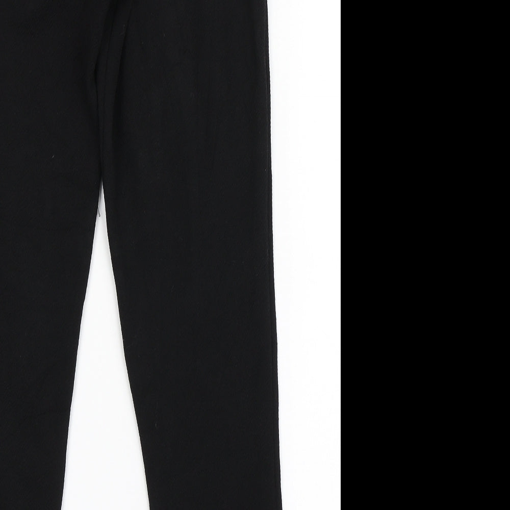 Womens UK Size 10 Boohoo Regular Fit Black Trousers
