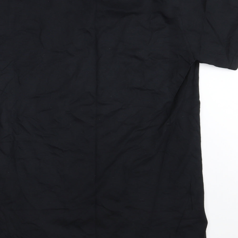 Mens UK Size M Gildan Black T-Shirt