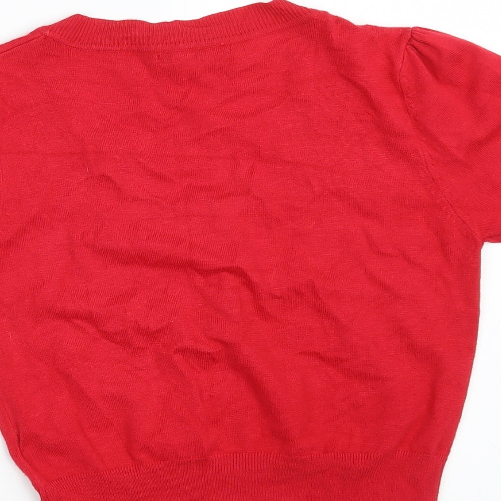Womens UK Size 10 Atmosphere Red Cardigan Jumper