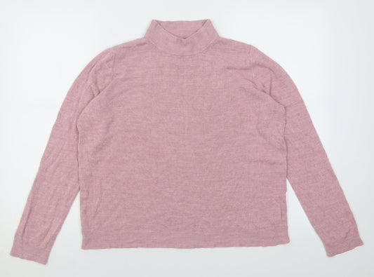 Womens UK Size 16 Maine Pink Pullover Jumper