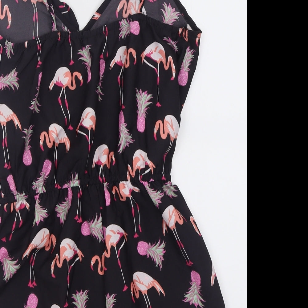 Atmosphere Womens Pink Geometric Polyester Playsuit One-Piece Size 8 Pullover - Flamingo