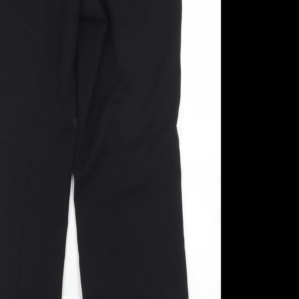 Vogue Womens Black Polyester Dress Pants Trousers Size 10 L28 in Regular Button