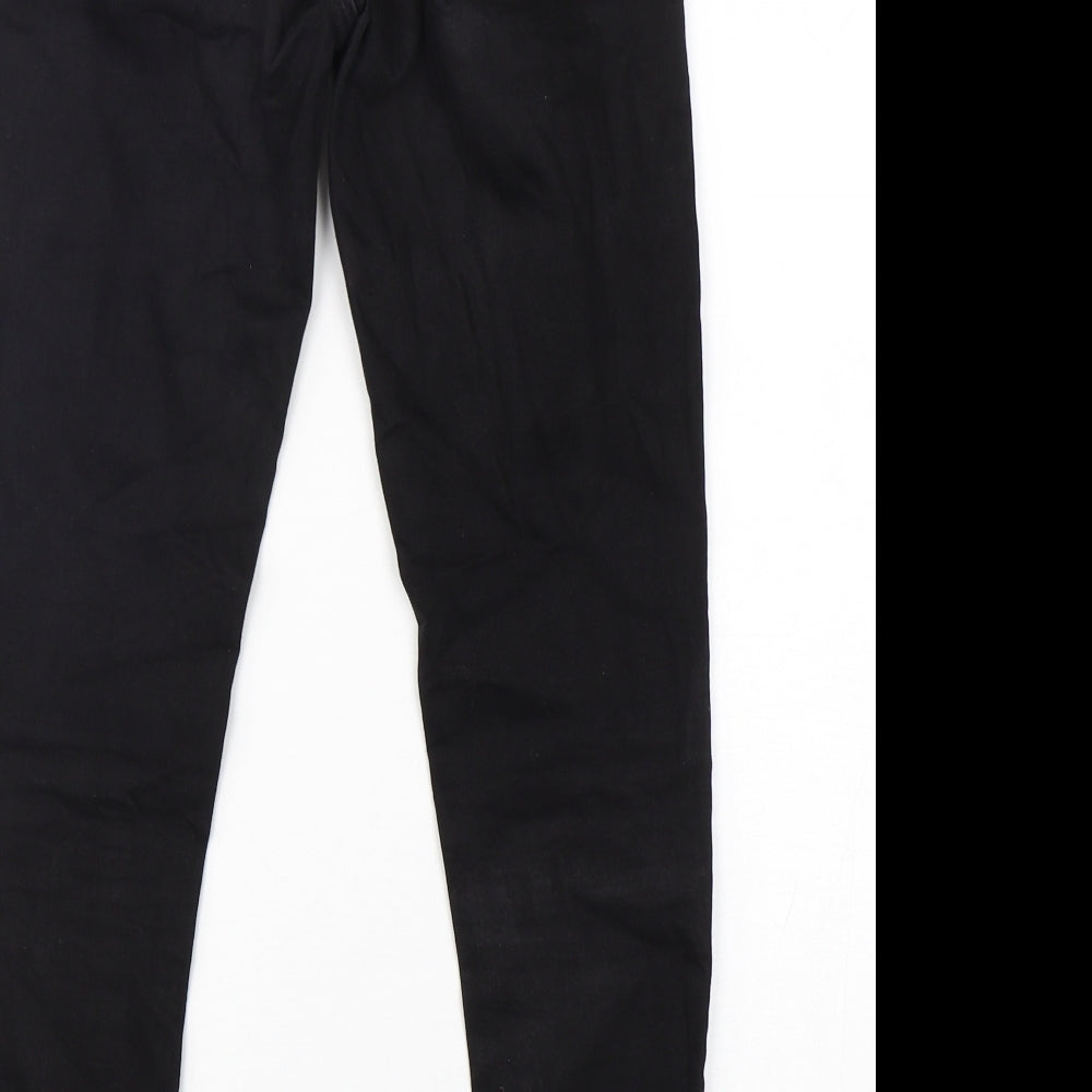 Dorothy Perkins Womens Black Cotton Skinny Jeans Size 8 L28 in Regular