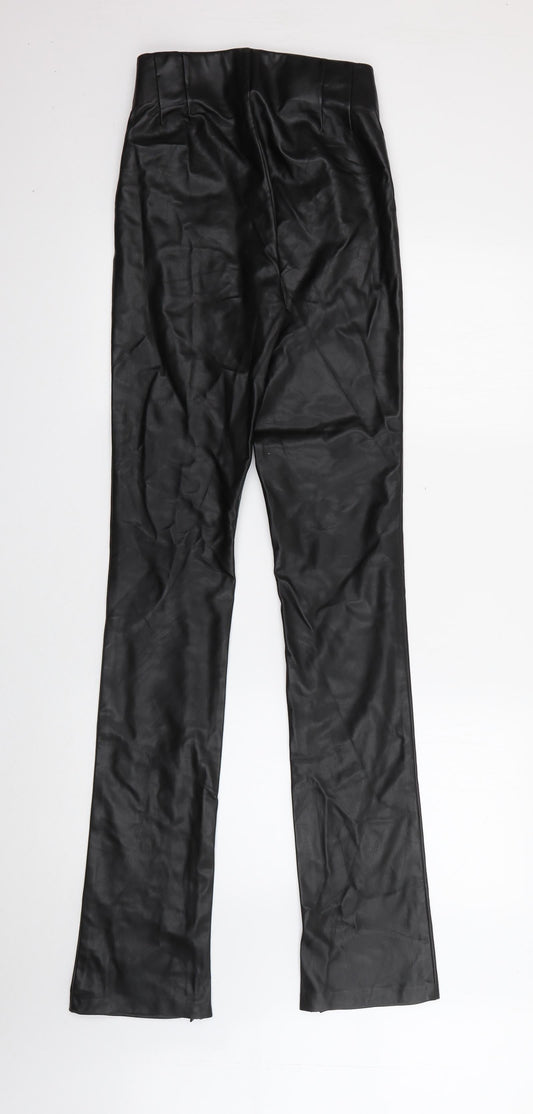 Womens UK Size 24 in Zara Regular Fit Black Trousers