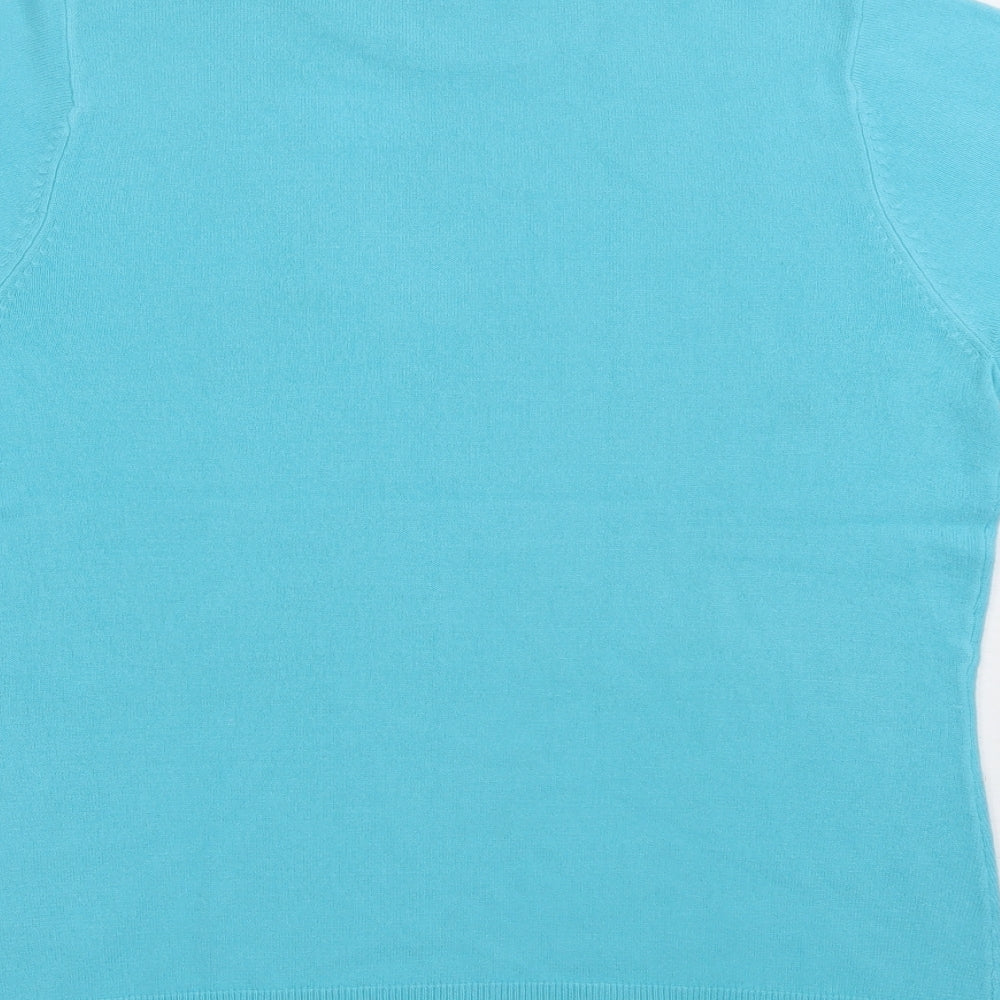 Womens UK Size 12 BHS Blue Jersey T-Shirt