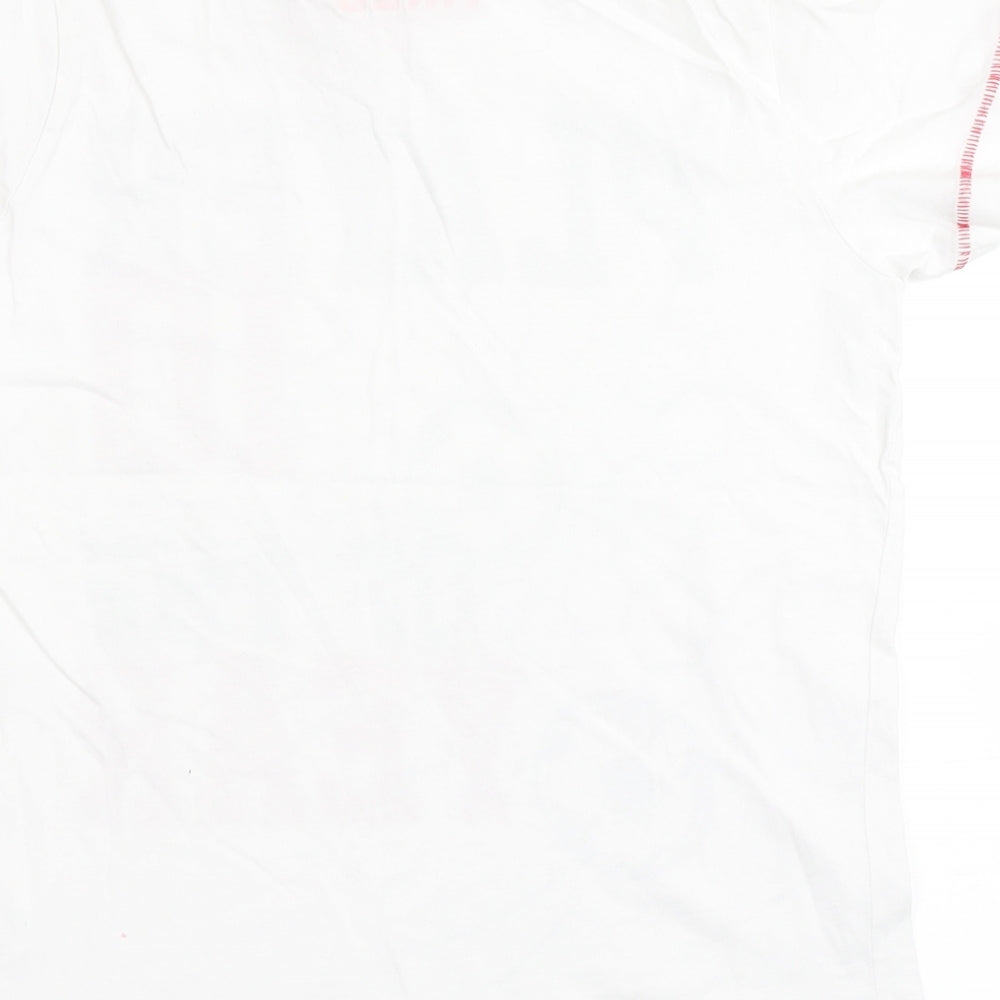 Matalan Boys White 100% Cotton Basic T-Shirt Size 11 Years Round Neck Pullover - Football
