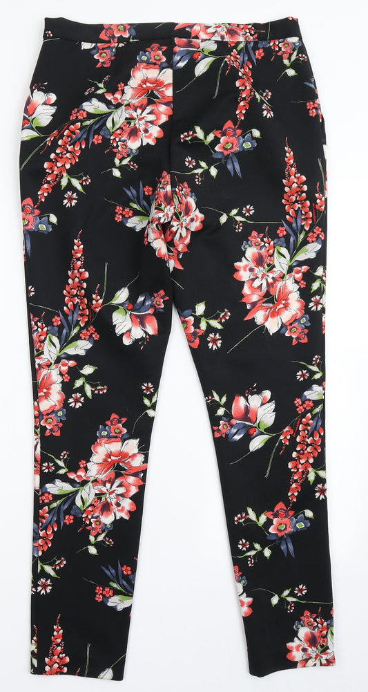 Womens UK Size 10 Moda Regular Fit Black Trousers