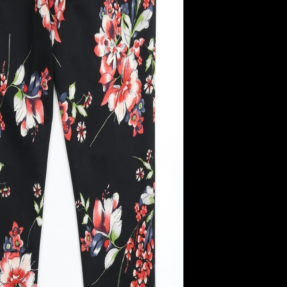 Womens UK Size 10 Moda Regular Fit Black Trousers