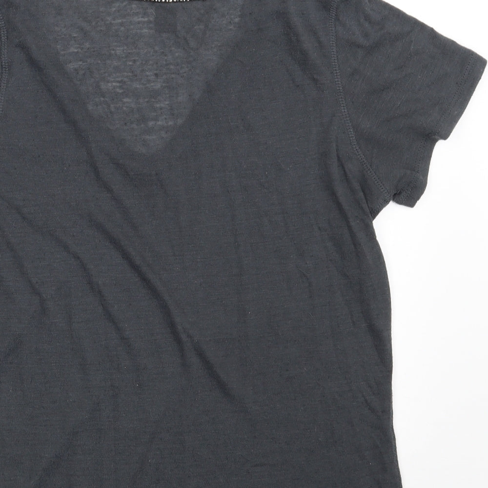 Womens UK Size S H&M Grey Basic T-Shirt