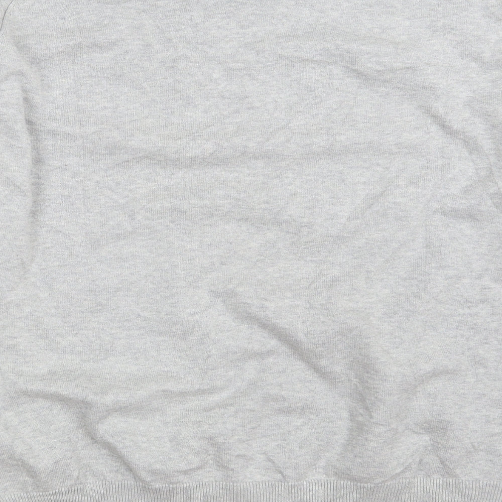 Threadbare Mens Grey Round Neck Cotton Pullover Jumper Size L