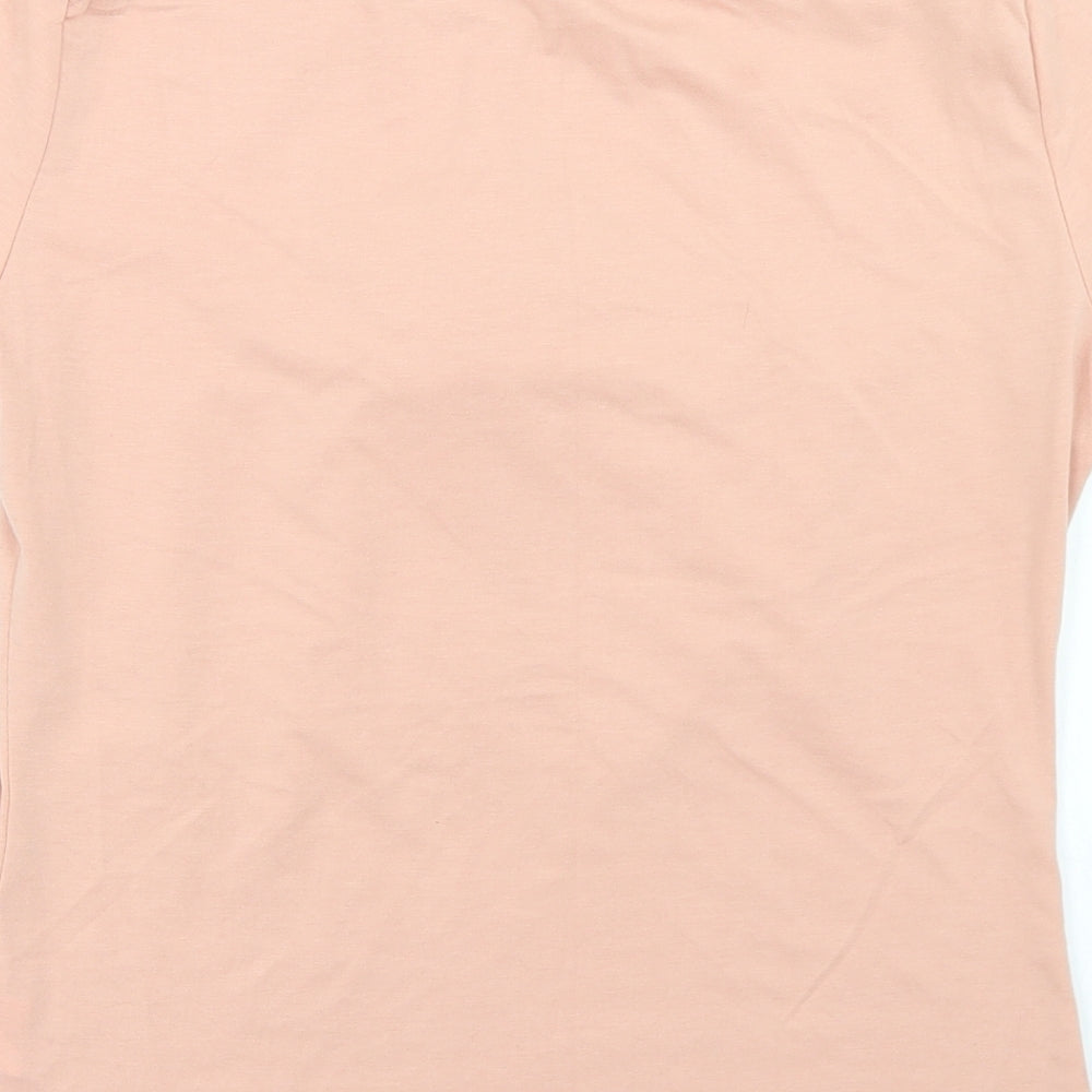 SheIn Womens Pink Polyester Basic T-Shirt Size M Crew Neck - Perfume