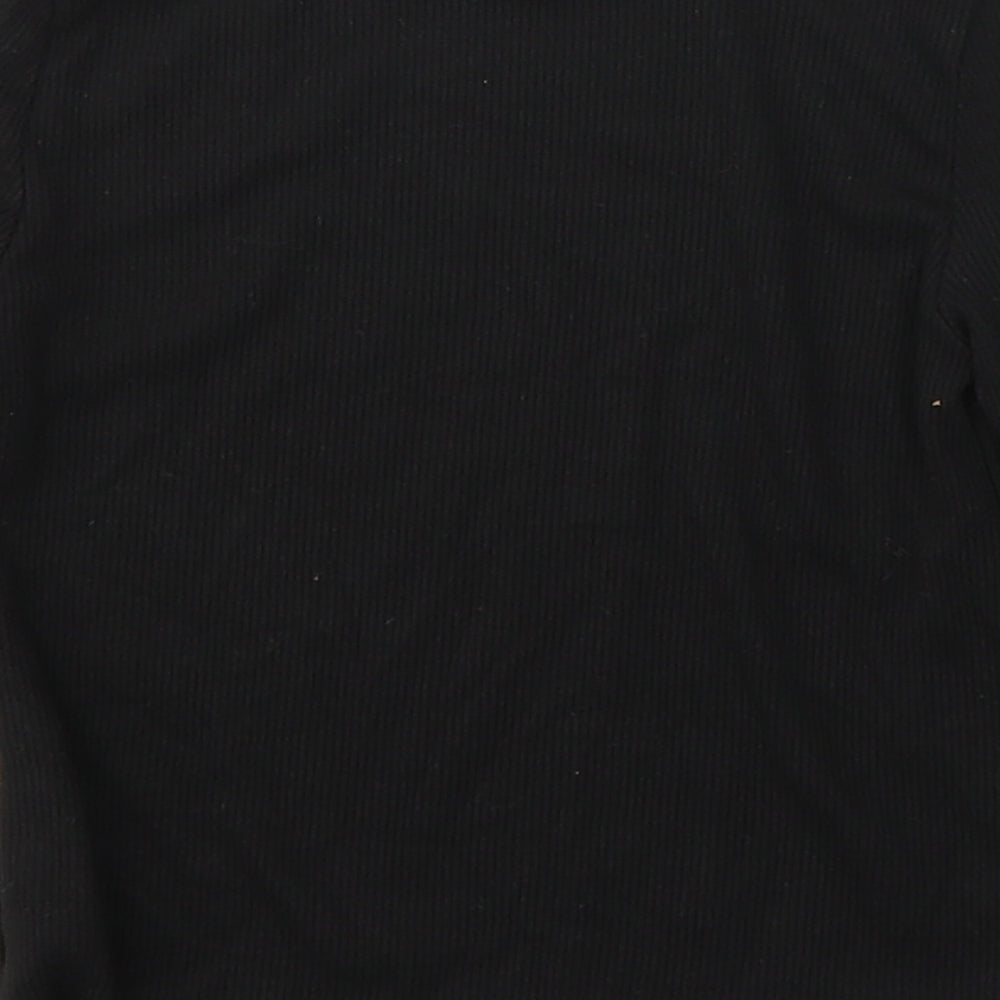 Angel Girls Black Polyester Jersey Casual Size 3-4 Years Round Neck Pullover