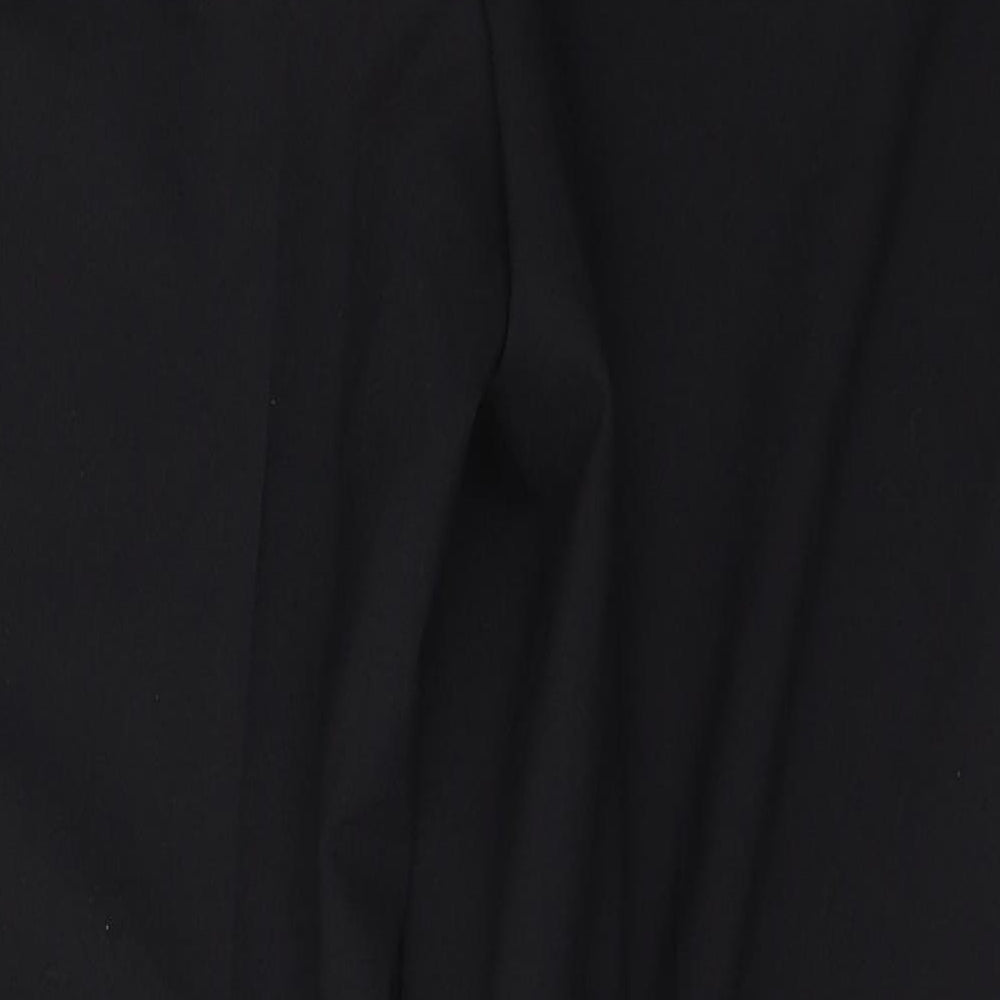 George Womens Black Polyester Trousers Size 12 L26 in Regular Button