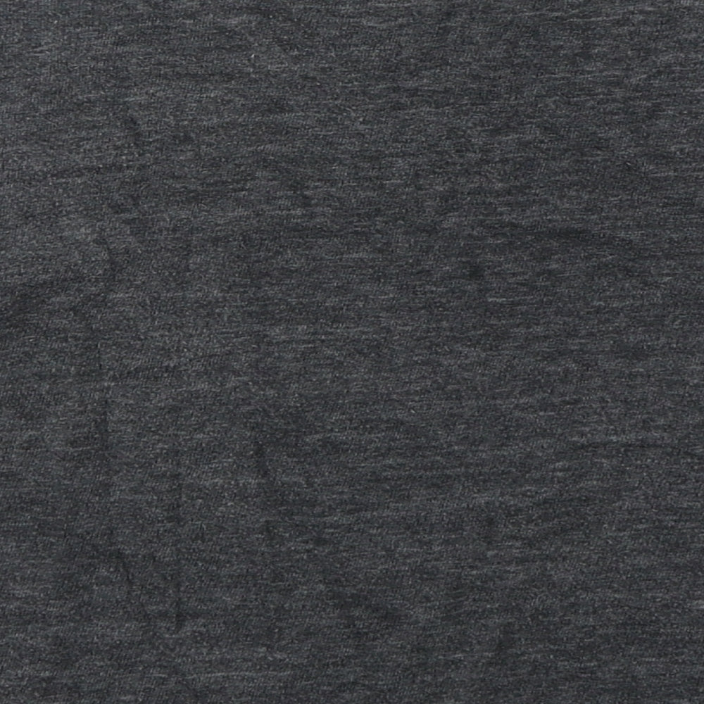 FOREVER 21 Womens Grey Cotton Cropped T-Shirt Size S Round Neck